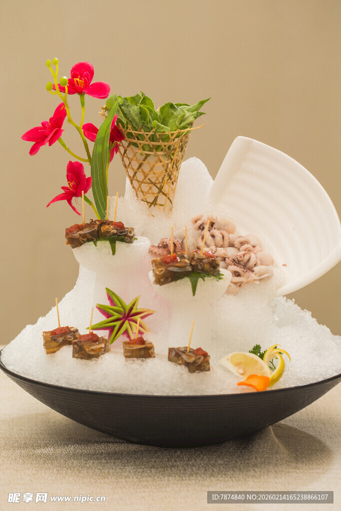 精致刺身拼盘 视觉盛宴