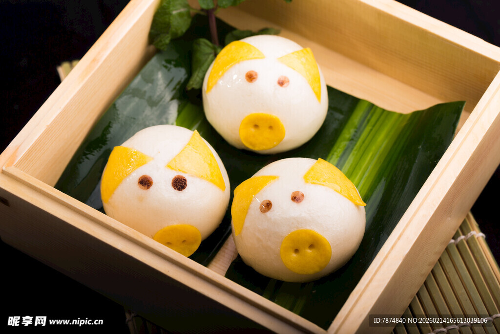 可爱小鸡造型日式点心