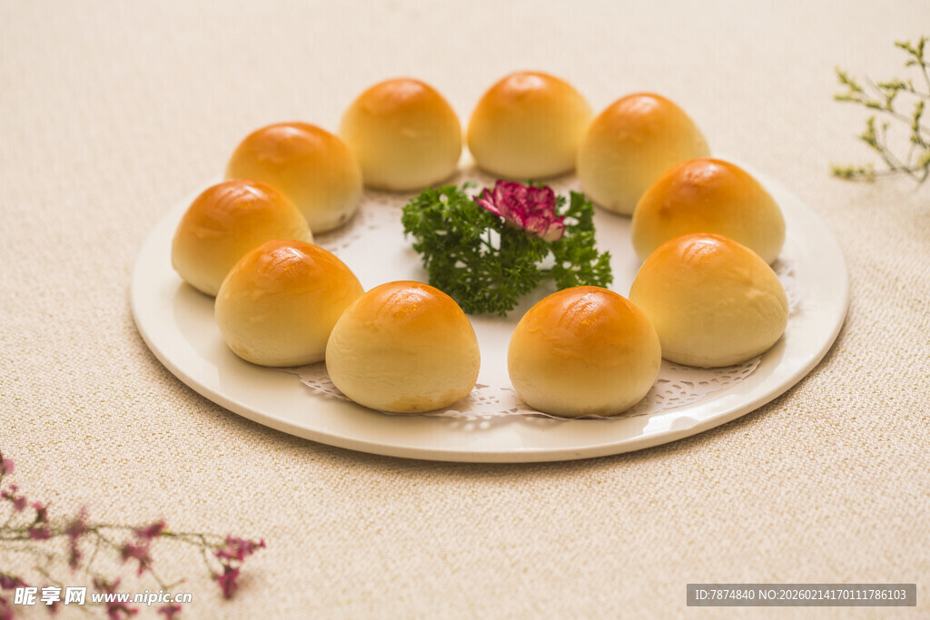 花式小面包摆盘