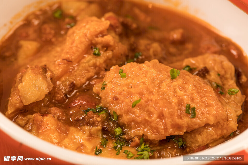 香浓红烧肉块美食特写