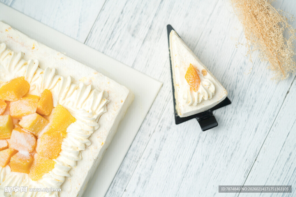 美味芒果芝士蛋糕展示