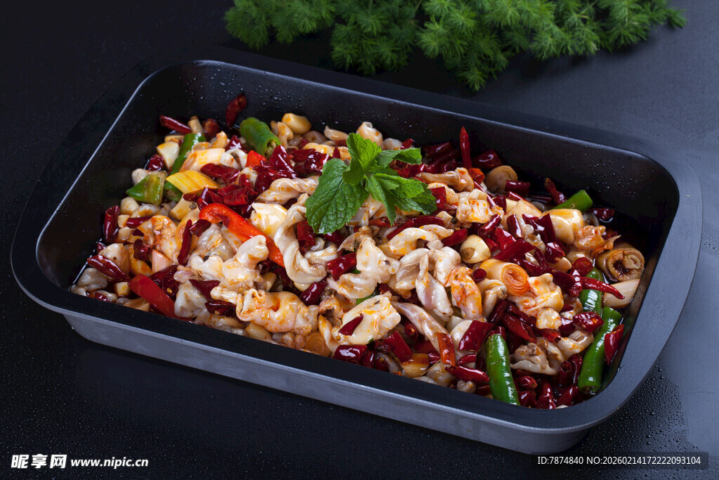 美味香辣鸡丁外卖餐盒