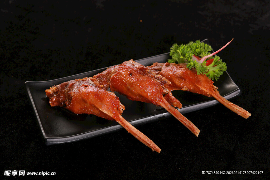 美味烤兔腿 摆盘精致