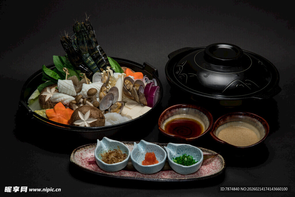 日式精致料理摆盘展示