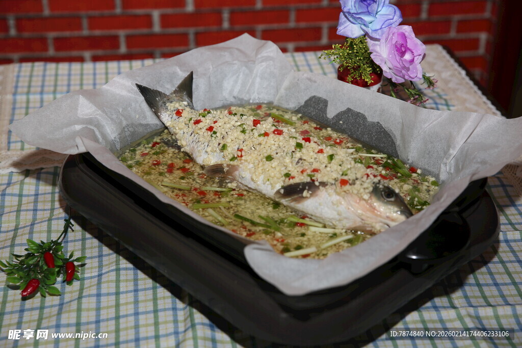 纸包烤鲈鱼