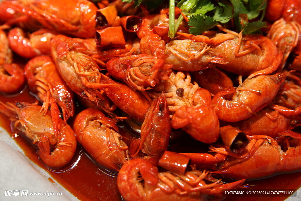 美味诱人的香辣小龙虾