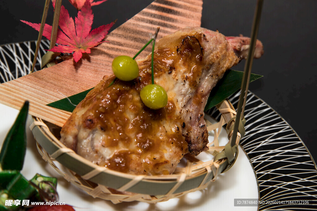 日式烤物 精致摆盘美食