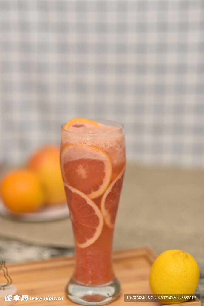 鲜榨柑橘果汁 美味诱人