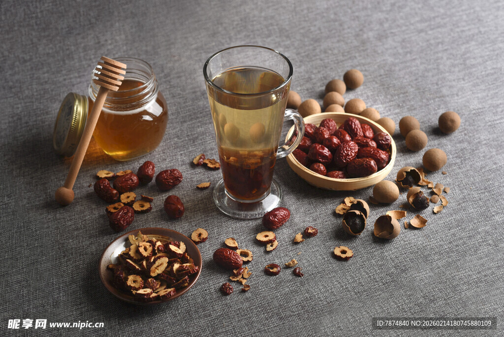 养生花果茶组合展示