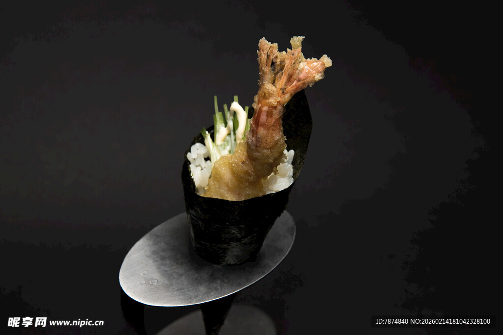 精致蟹柳寿司美食特写