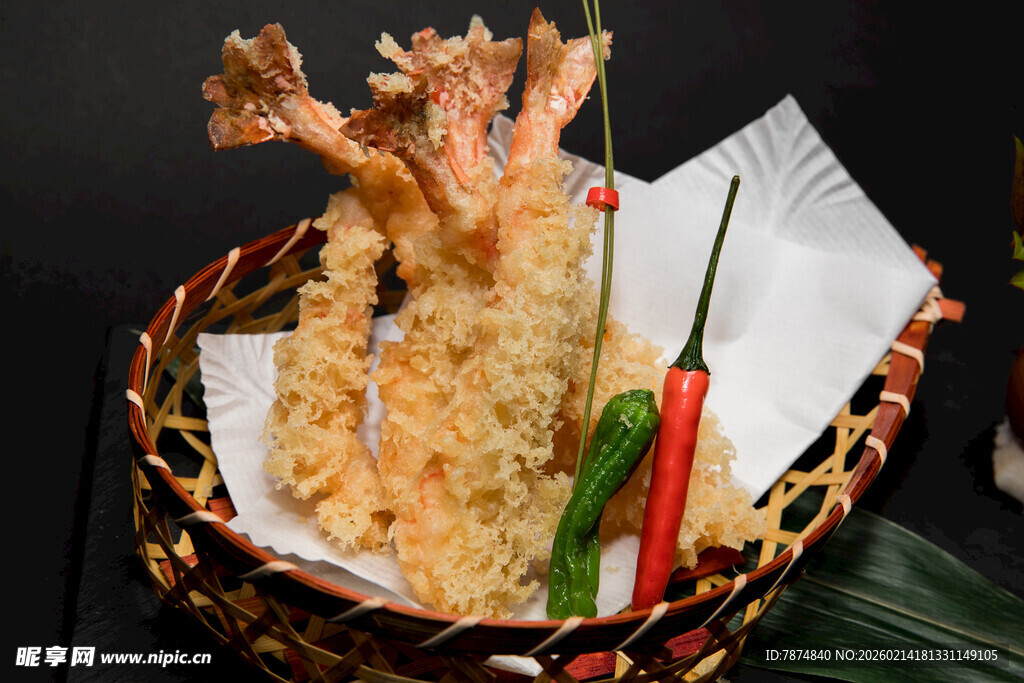 天妇罗炸虾 美味日式料理