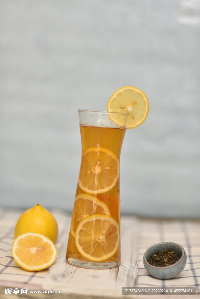 柠檬茶饮品 清新诱人