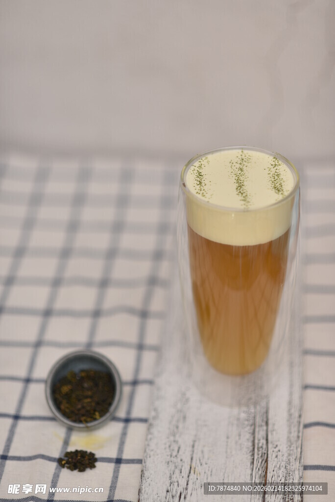 奶盖茶饮特写