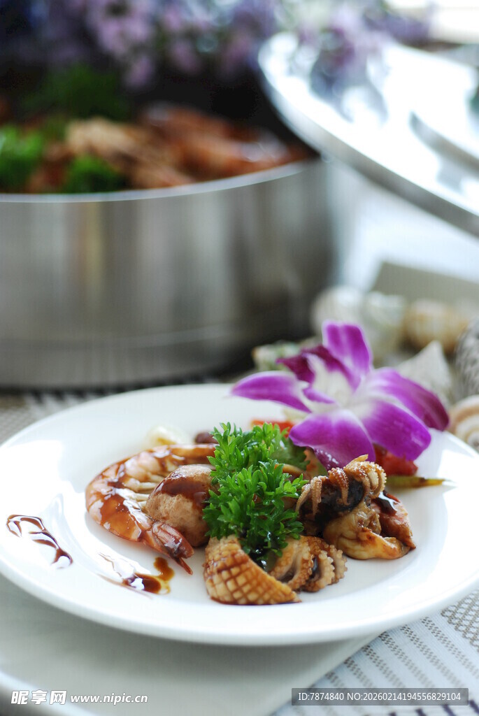 美味佳肴摆盘精致