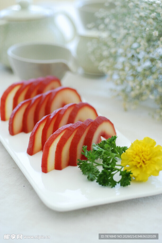 苹果切片摆盘装饰