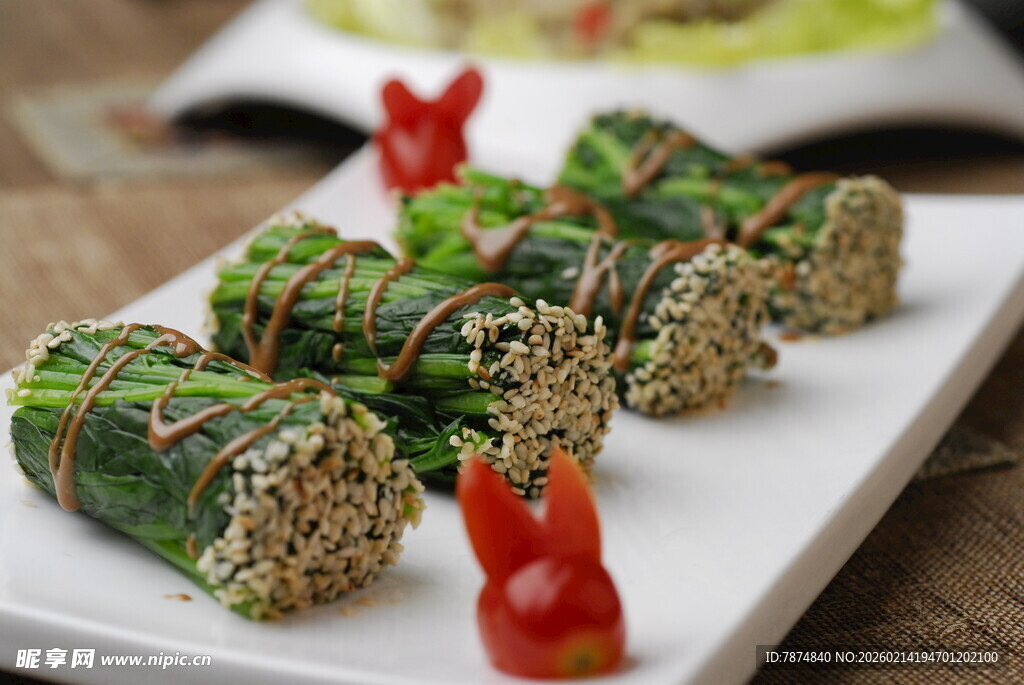 蔬菜米卷摆盘 造型精致