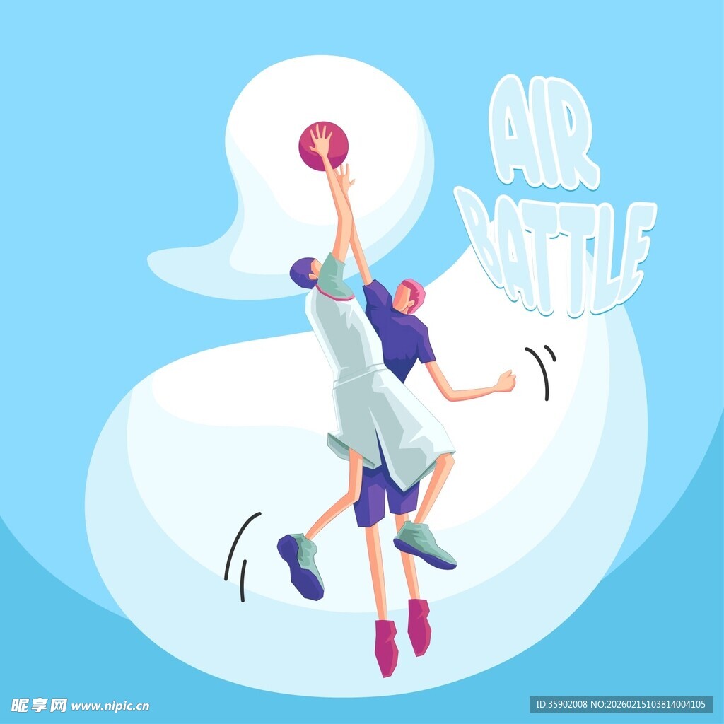 篮球运动员空中精彩争球