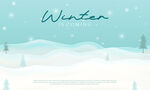 冬日雪景插画