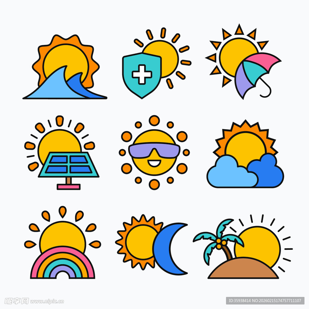 天气与自然元素图标