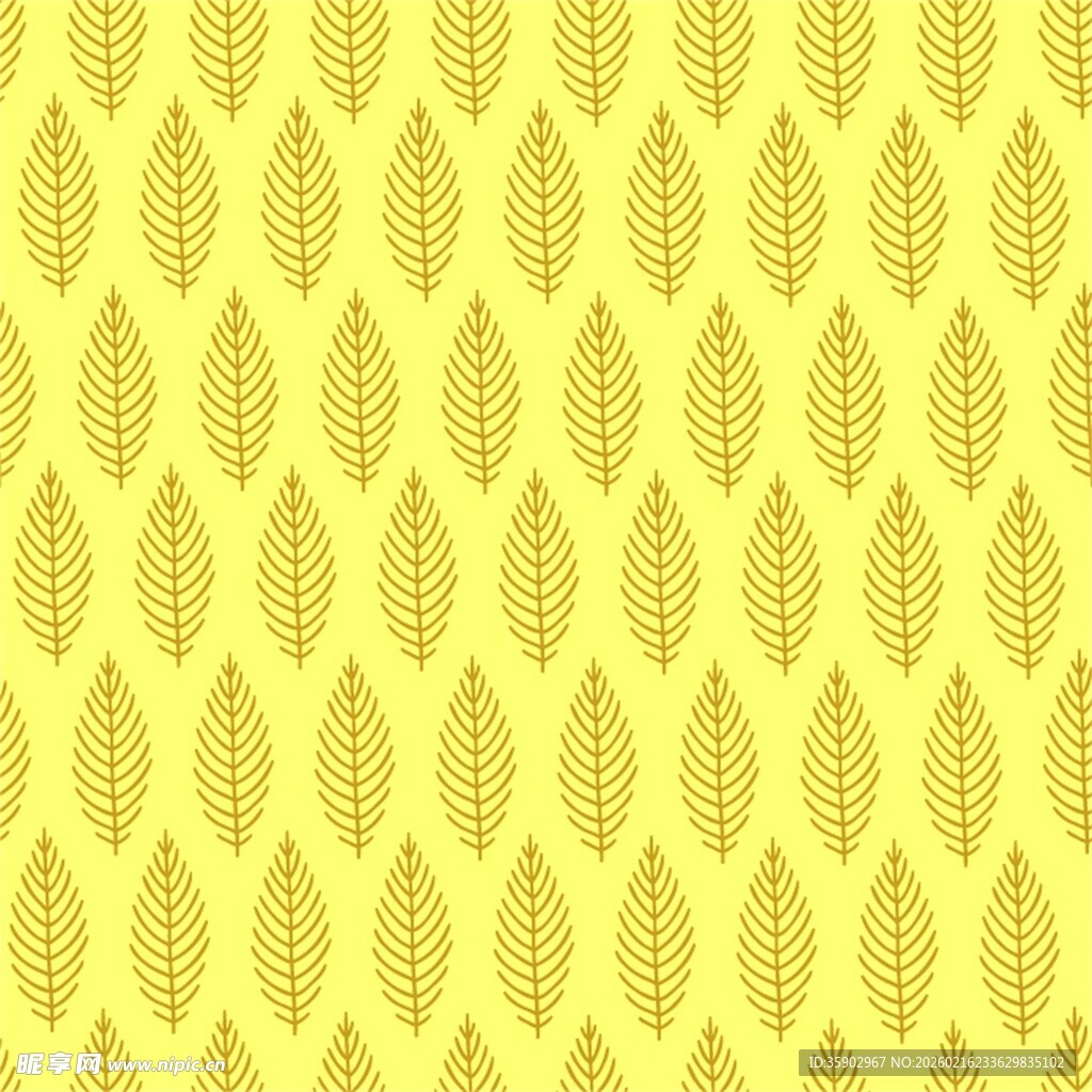 黄色叶形图案背景纹理
