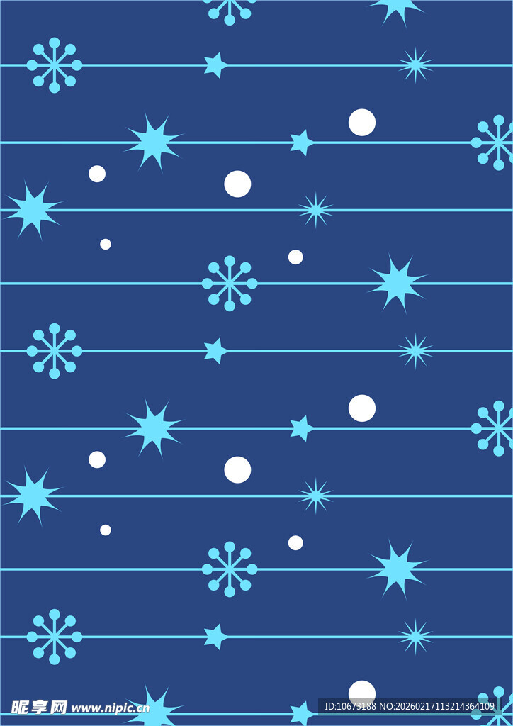 蓝色雪花背景图案