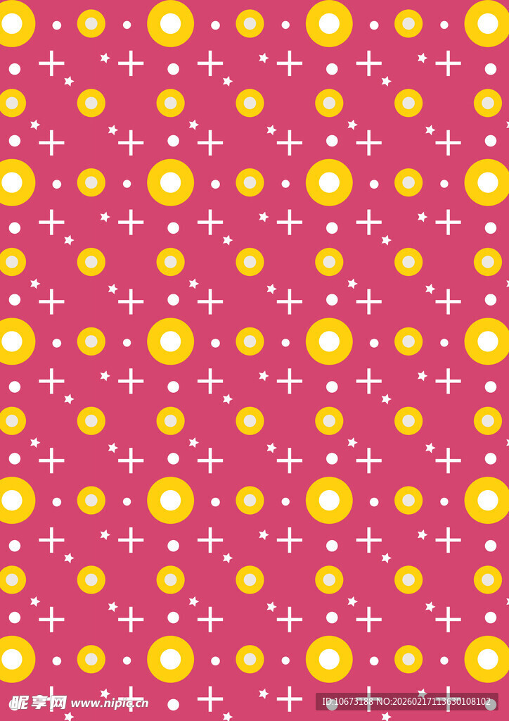 粉色底黄色圆点图案背景