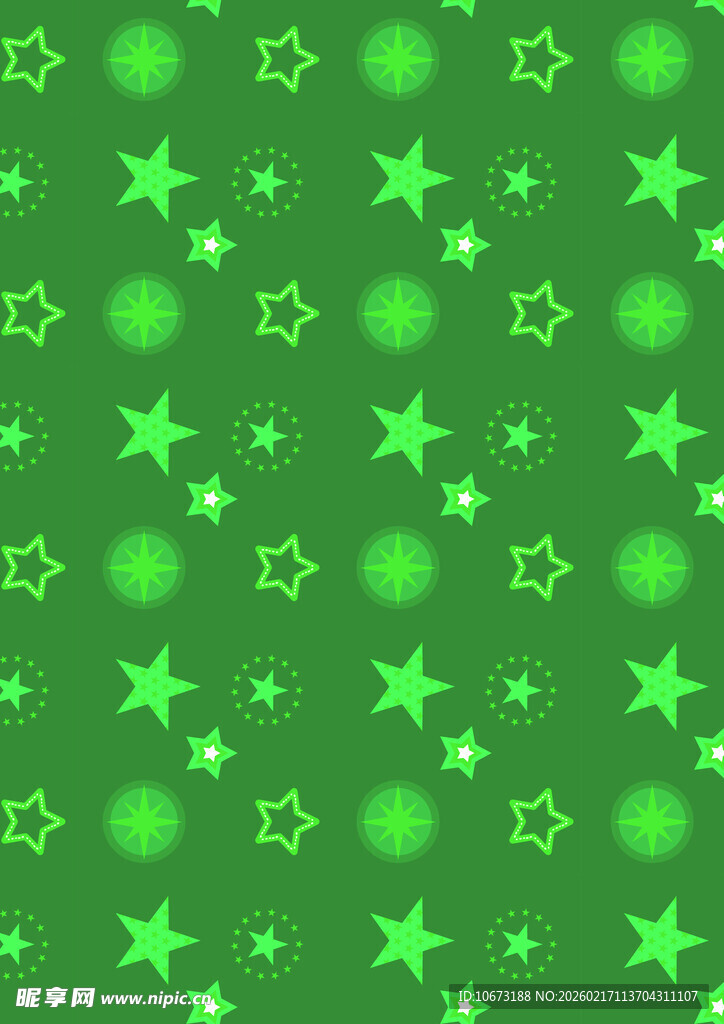 绿色星星图案背景纹理