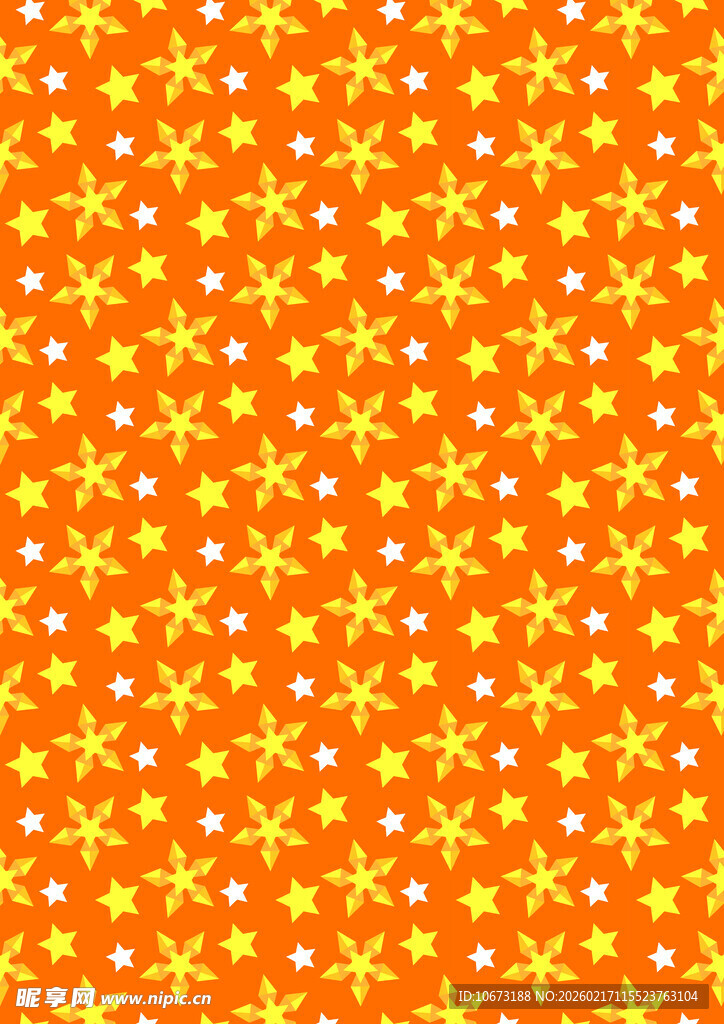橙色星星图案背景纹理