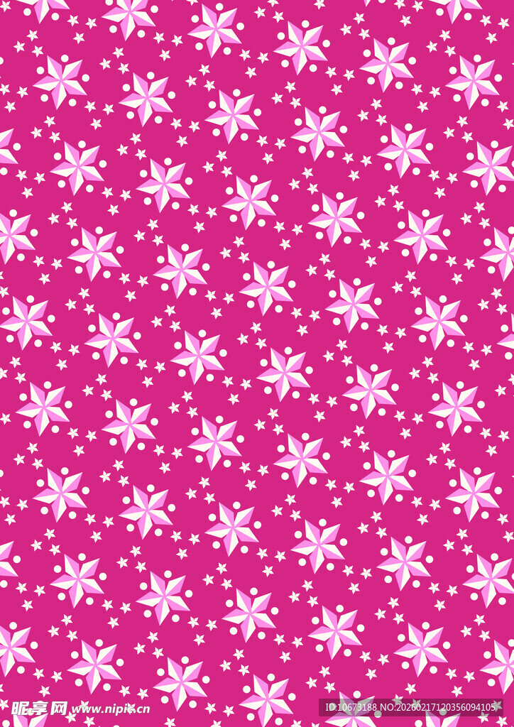 粉色雪花图案背景纹理