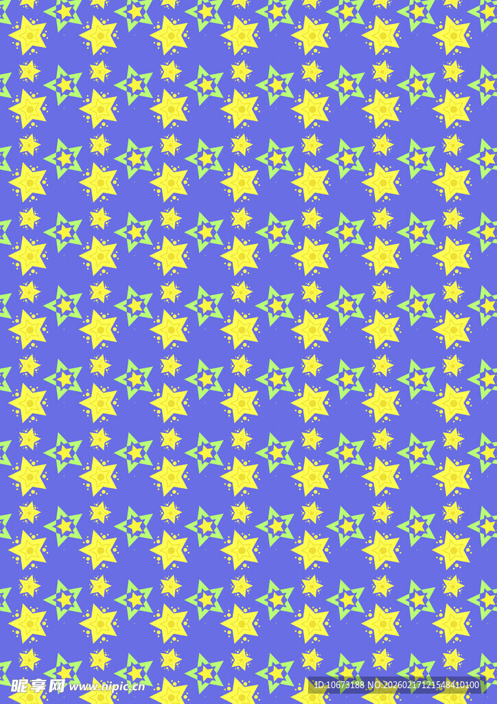 蓝黄相间星星图案背景