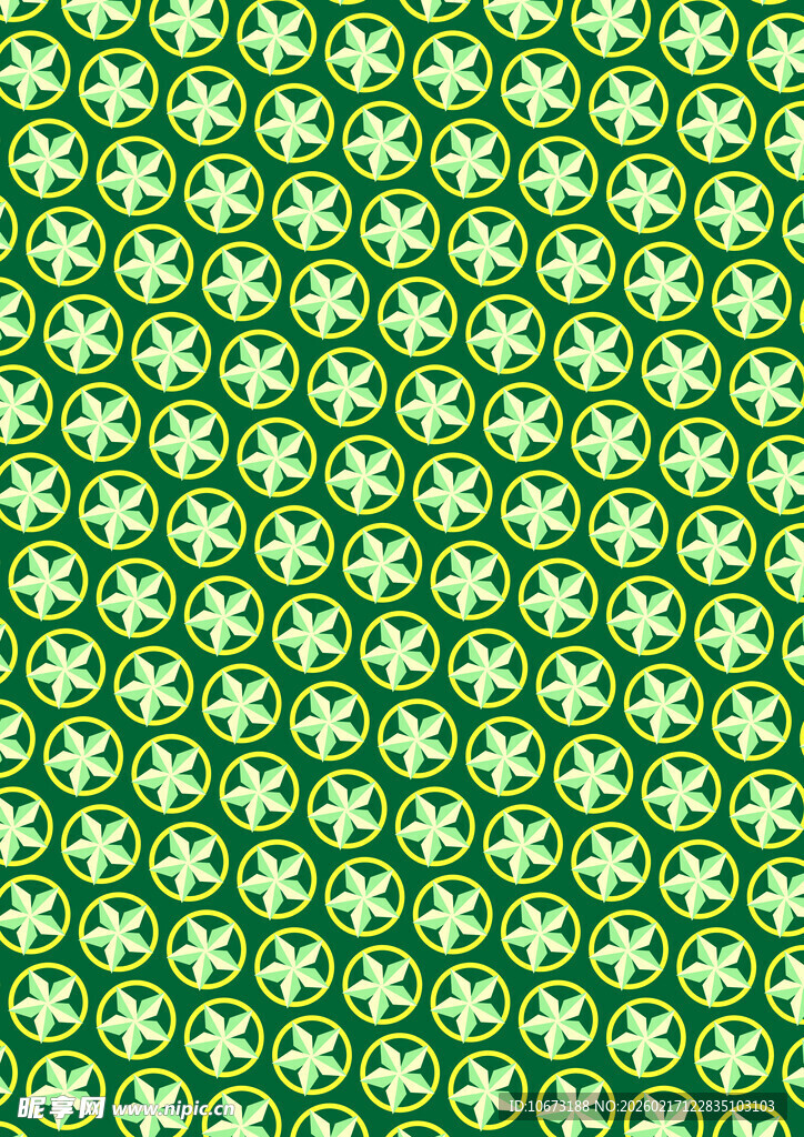 绿色花卉图案背景纹理