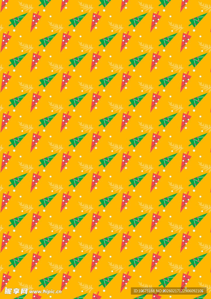 黄色背景的多彩图案纹理