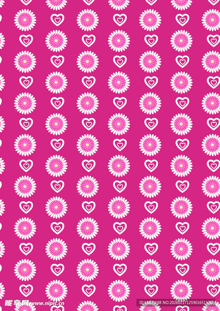 粉色爱心图案背景
