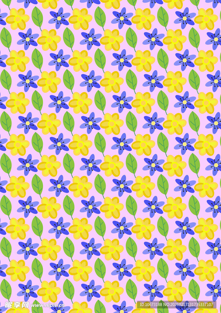 多彩花卉几何图案纹理