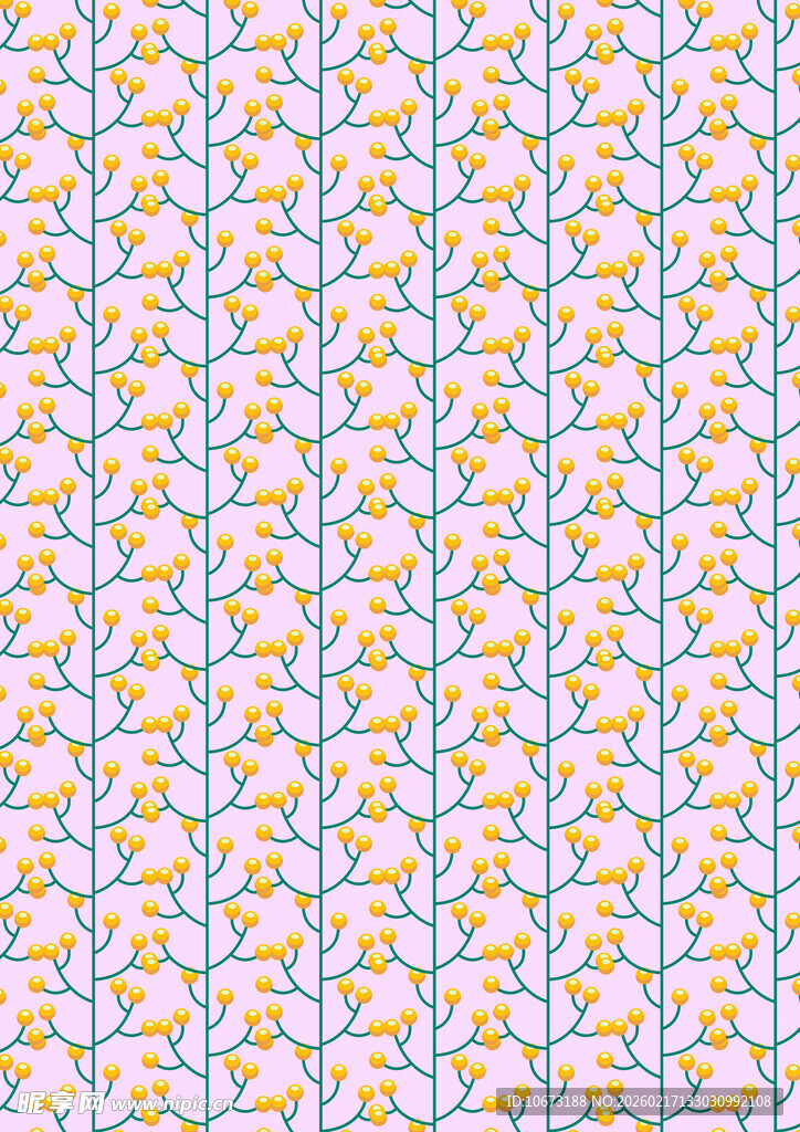 清新花卉几何图案纹理