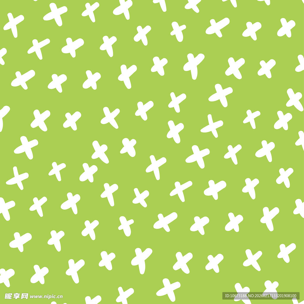 绿色底白色飞鸟图案背景
