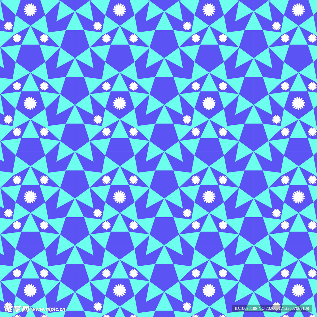 蓝色几何图案无缝背景