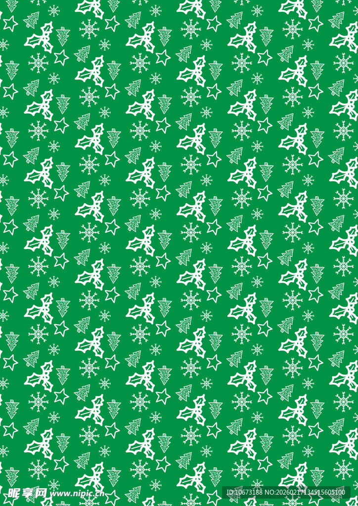 绿色雪花图案背景纹理