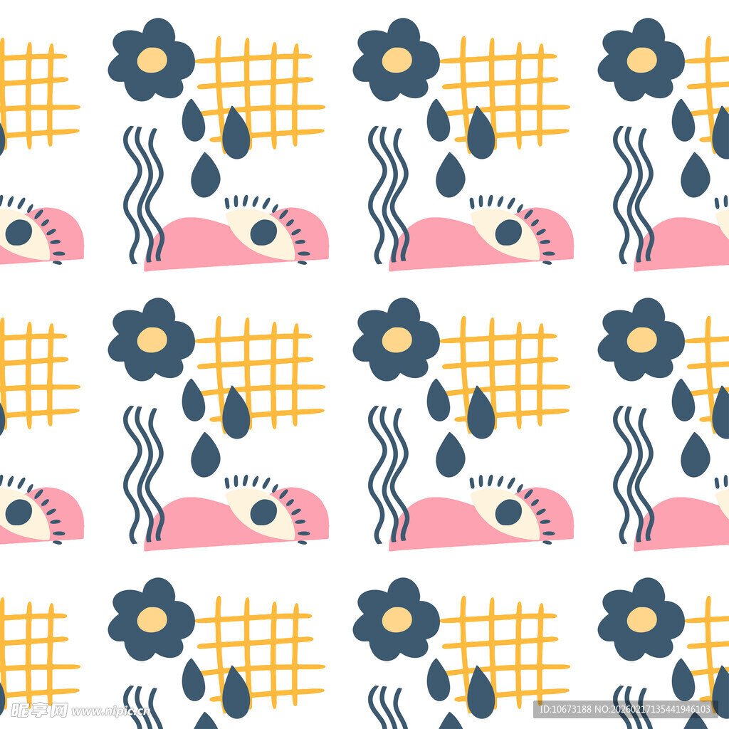 可爱卡通图案背景设计