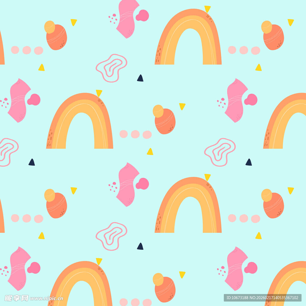 彩虹抽象几何图案背景