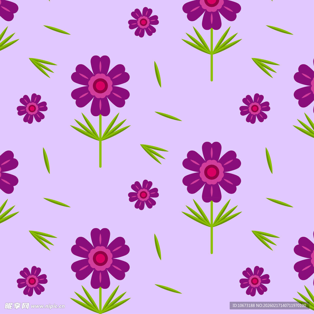 紫色花卉图案背景