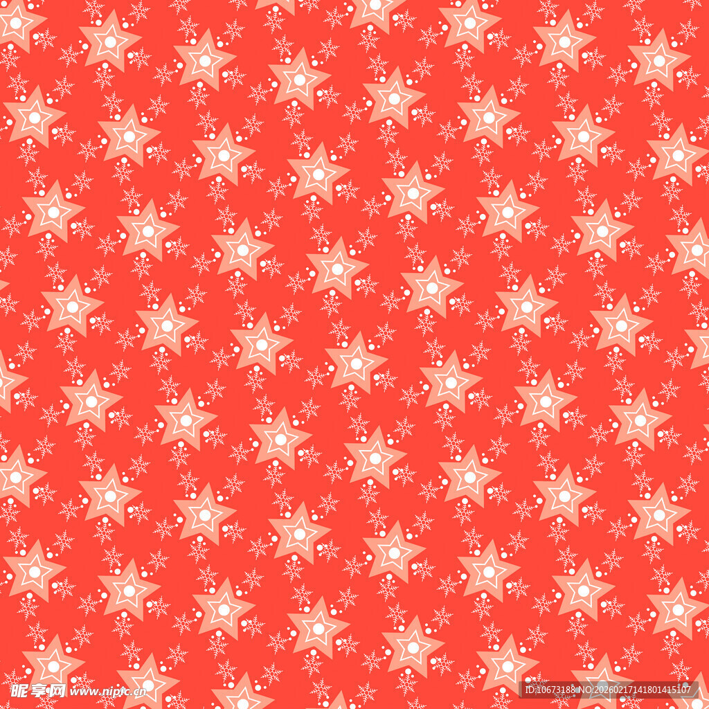 红色雪花图案背景纹理