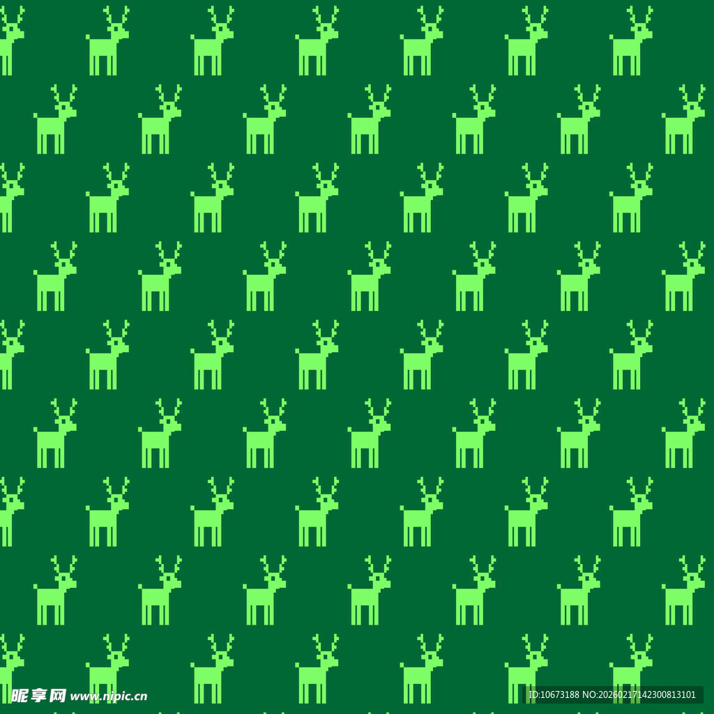 绿色小鹿图案背景纹理