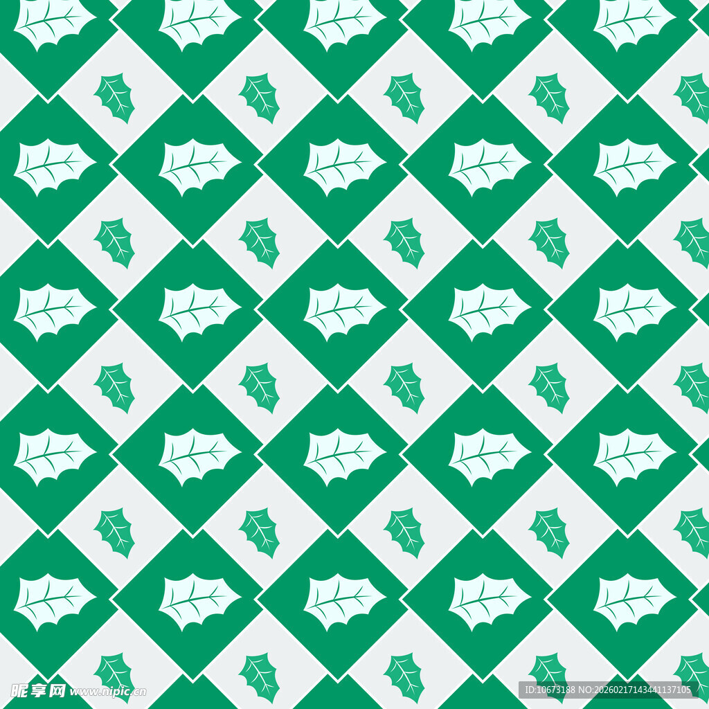 绿色四叶草几何图案背景