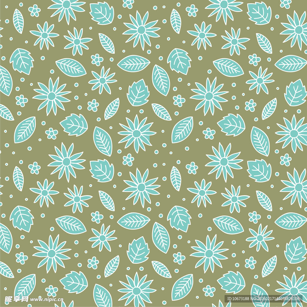 浅绿色花卉图案背景纹理