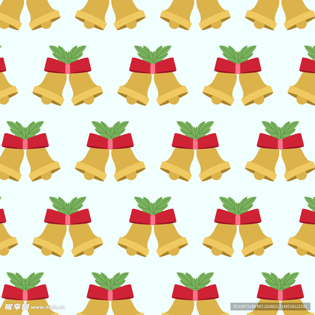 圣诞铃铛图案背景