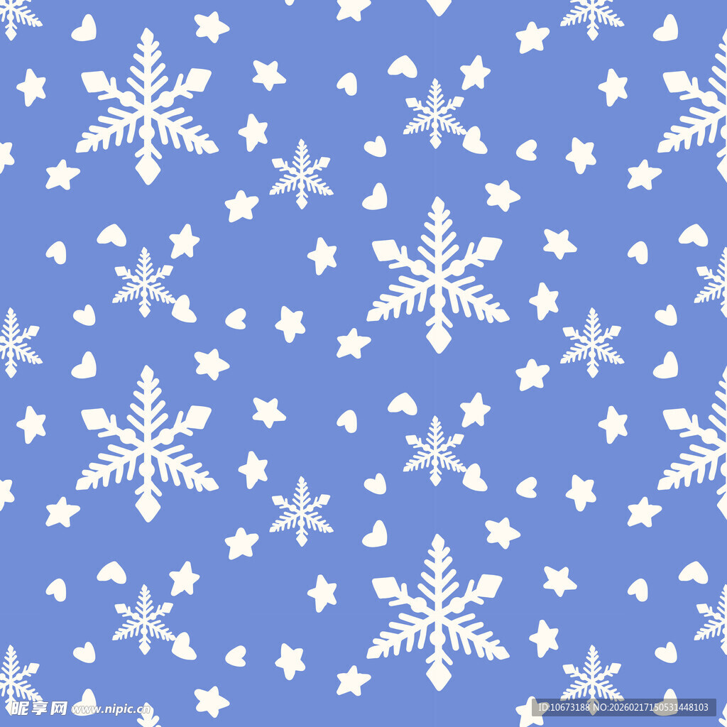 蓝色雪花图案背景纹理