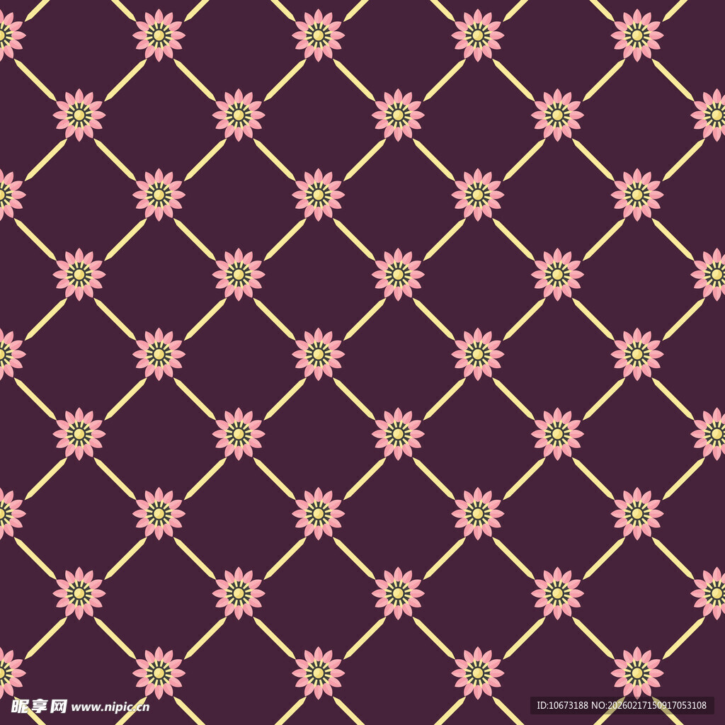 紫色几何花卉图案纹理