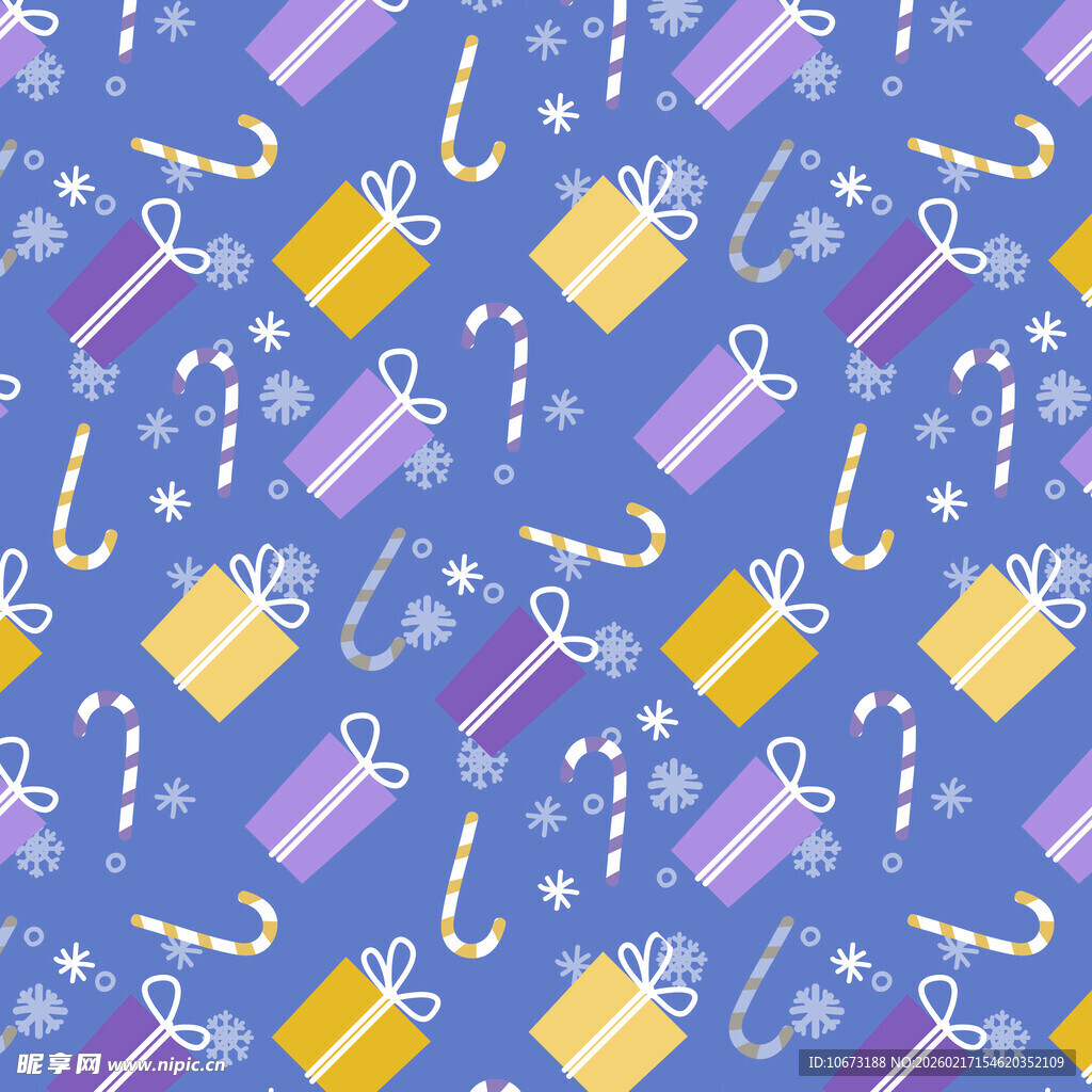 紫色圣诞礼物图案背景