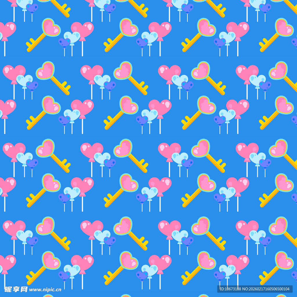 蓝色背景火烈鸟图案设计